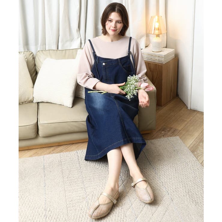 【大きいサイズ】デニムジャンパースカート | eur3 | 詳細画像3 