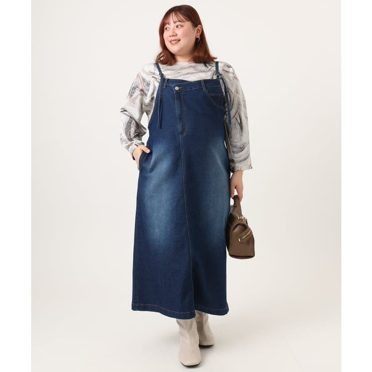 【大きいサイズ】デニムジャンパースカート | eur3 | 詳細画像4 