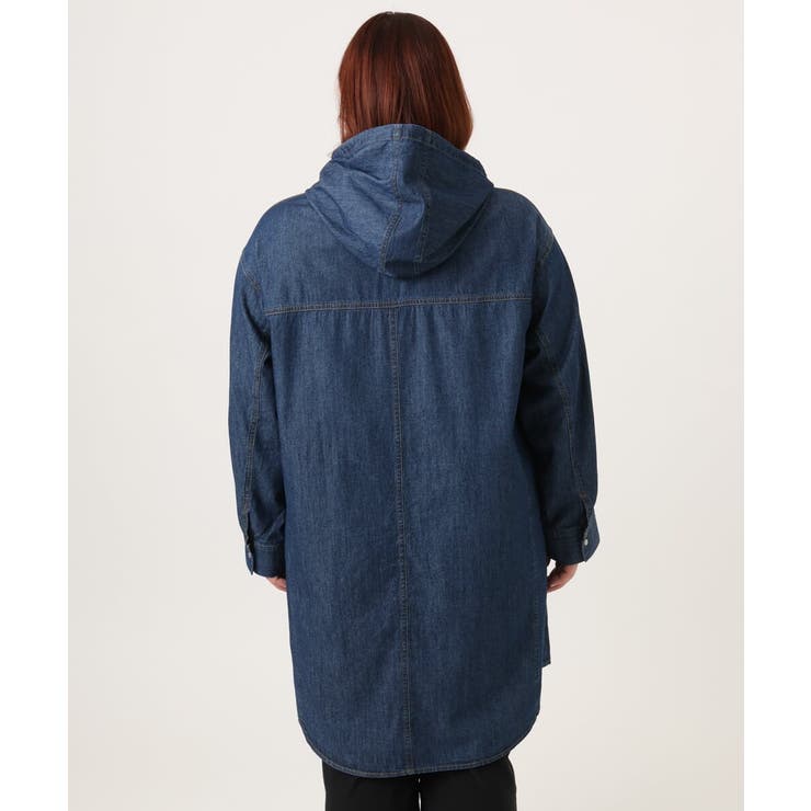 【大きいサイズ】デニムフーディ―シャツチュニック | eur3 | 詳細画像17 