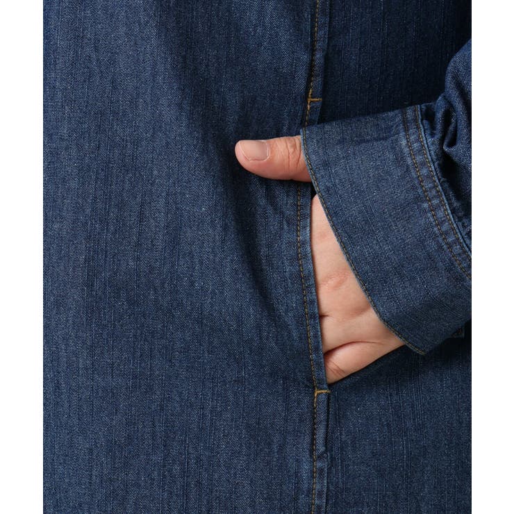 【大きいサイズ】デニムフーディ―シャツチュニック | eur3 | 詳細画像21 