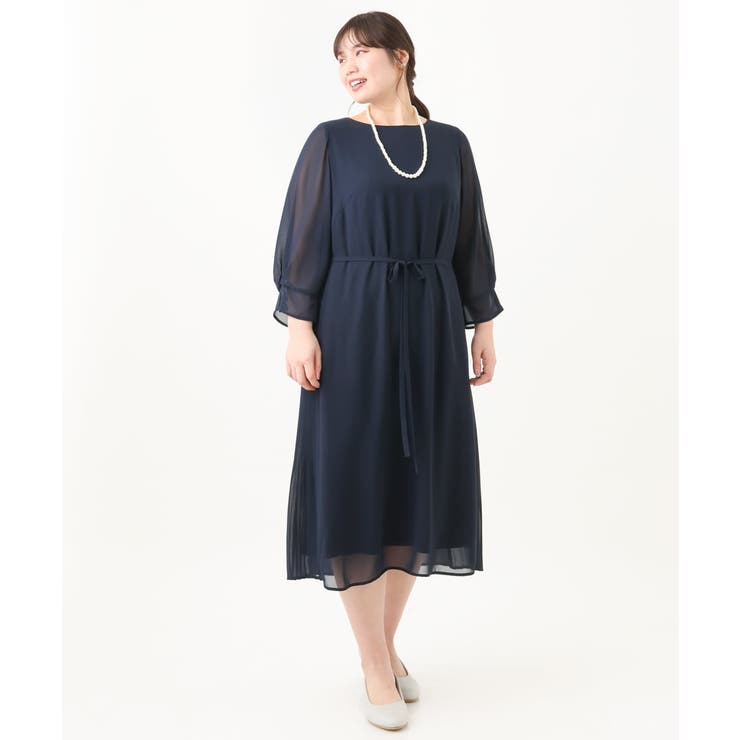 【大きいサイズ/11号サイズあり】サイドプリーツワンピース | eur3 | 詳細画像12 