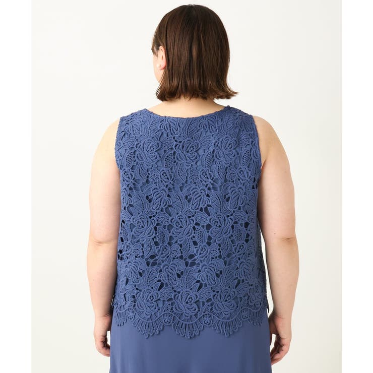 【大きいサイズ】レースブラウス×ジョーゼットスカートセットアップ | eur3 | 詳細画像20 