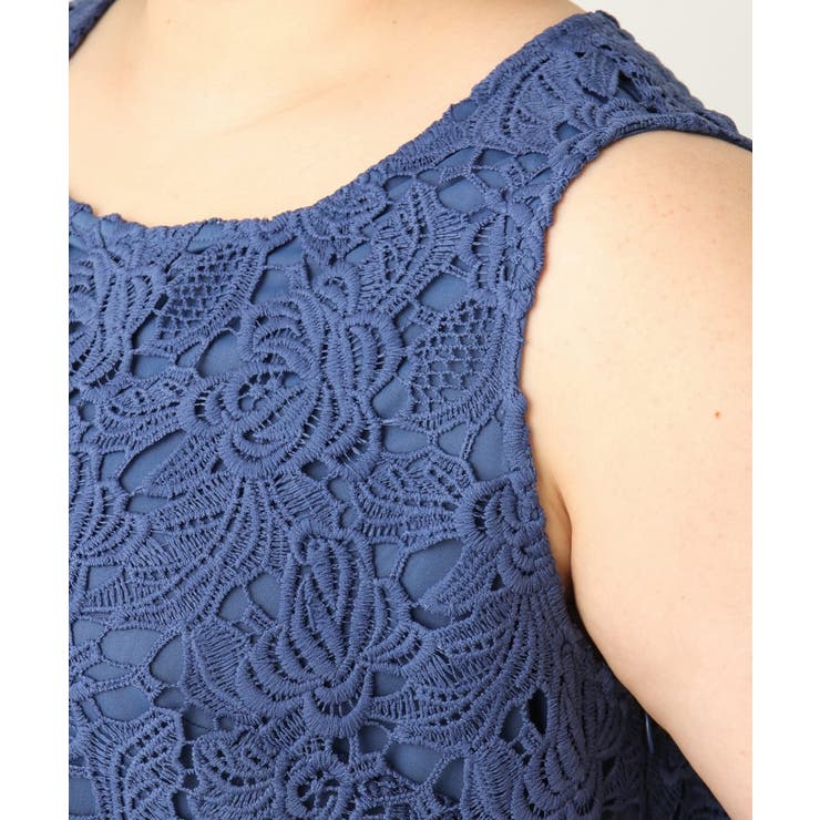 【大きいサイズ】レースブラウス×ジョーゼットスカートセットアップ | eur3 | 詳細画像22 