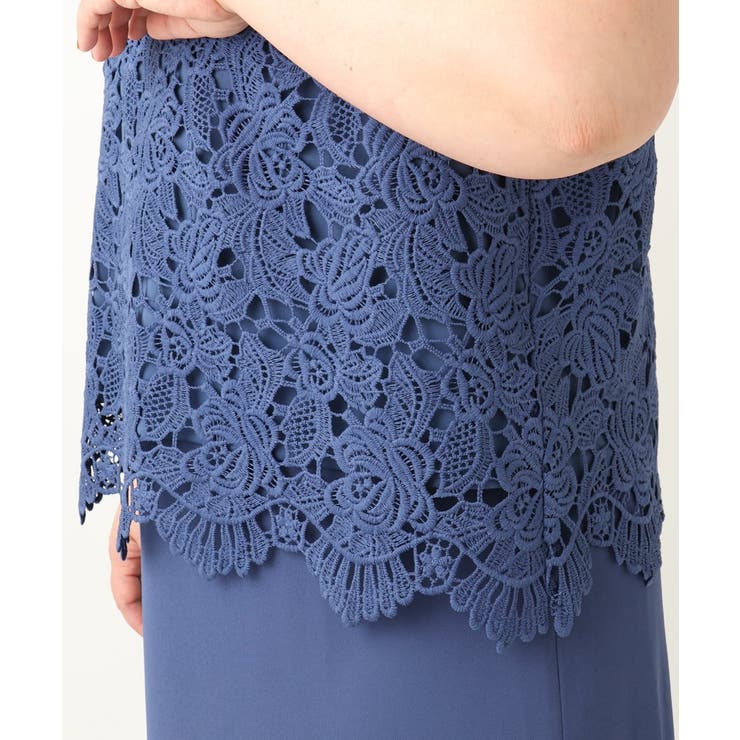 【大きいサイズ】レースブラウス×ジョーゼットスカートセットアップ | eur3 | 詳細画像23 