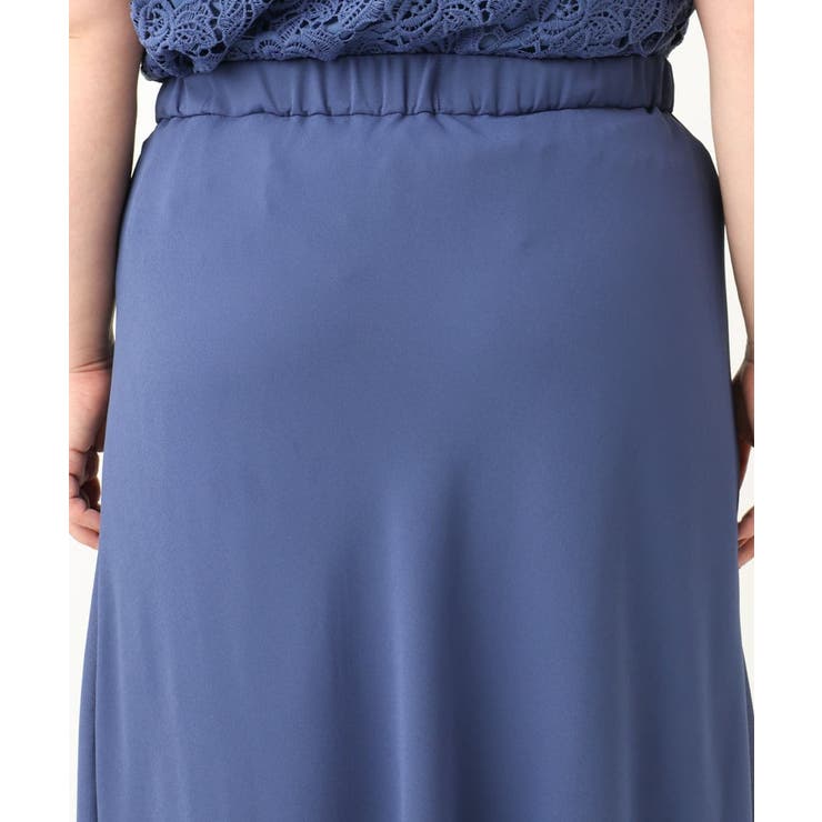 【大きいサイズ】レースブラウス×ジョーゼットスカートセットアップ | eur3 | 詳細画像8 