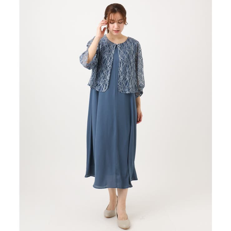 【大きいサイズ】2wayレースボレロセットワンピース | eur3 | 詳細画像11 