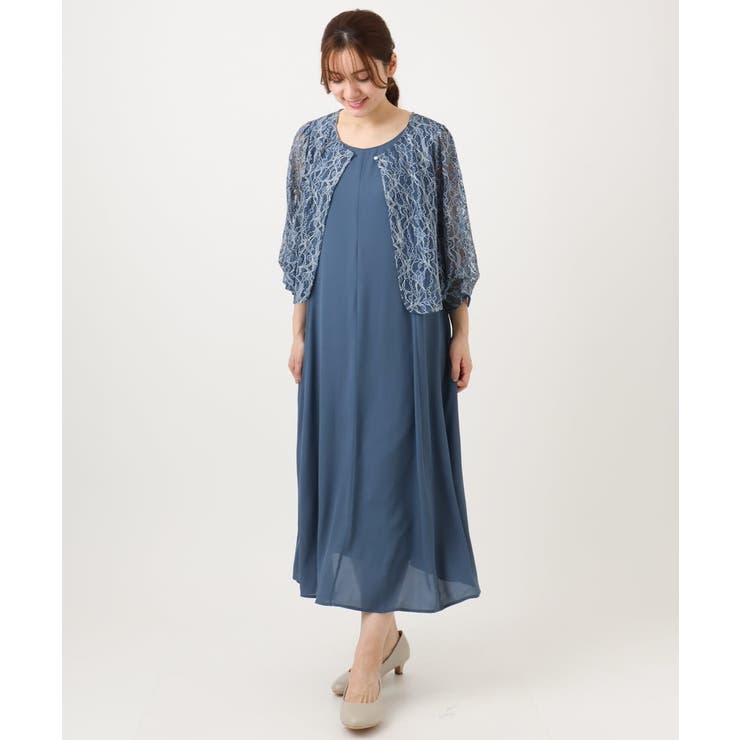 【大きいサイズ】2wayレースボレロセットワンピース | eur3 | 詳細画像13 