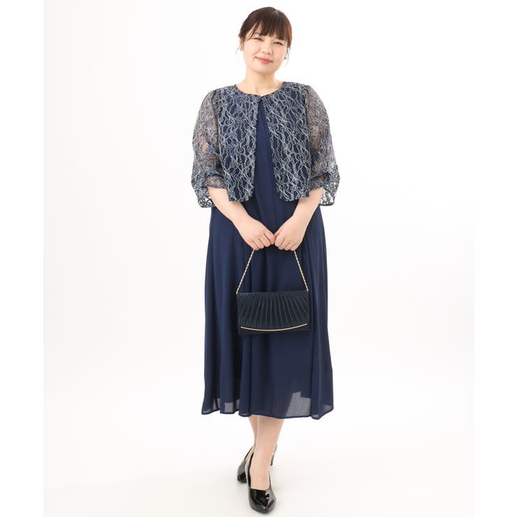 【大きいサイズ】2wayレースボレロセットワンピース | eur3 | 詳細画像20 