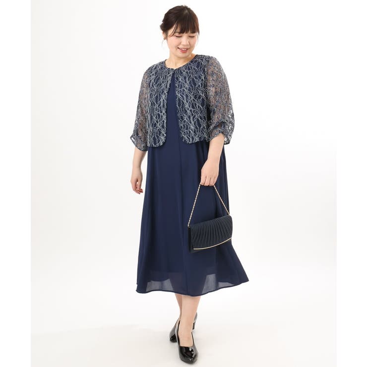 【大きいサイズ】2wayレースボレロセットワンピース | eur3 | 詳細画像21 