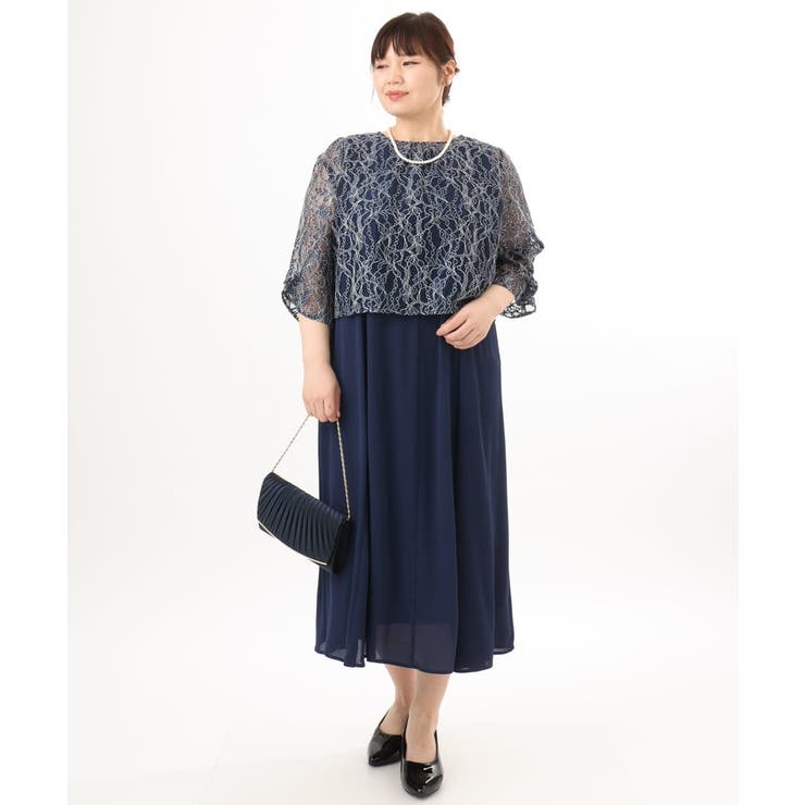 【大きいサイズ】2wayレースボレロセットワンピース | eur3 | 詳細画像22 