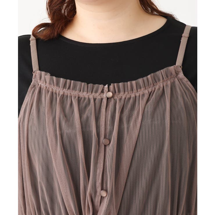 【大きいサイズ】チュールキャミワンピース | eur3 | 詳細画像11 