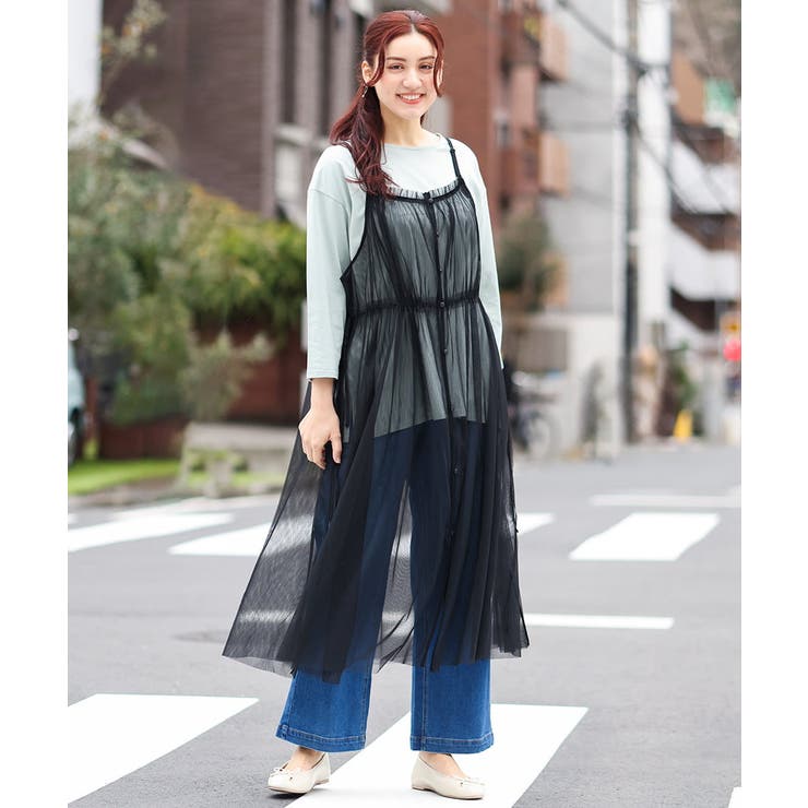 【大きいサイズ】チュールキャミワンピース | eur3 | 詳細画像19 