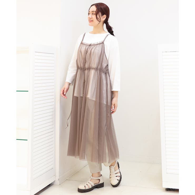 【大きいサイズ】チュールキャミワンピース | eur3 | 詳細画像2 