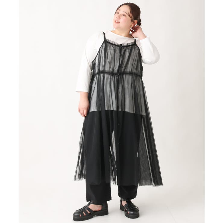 【大きいサイズ】チュールキャミワンピース | eur3 | 詳細画像22 