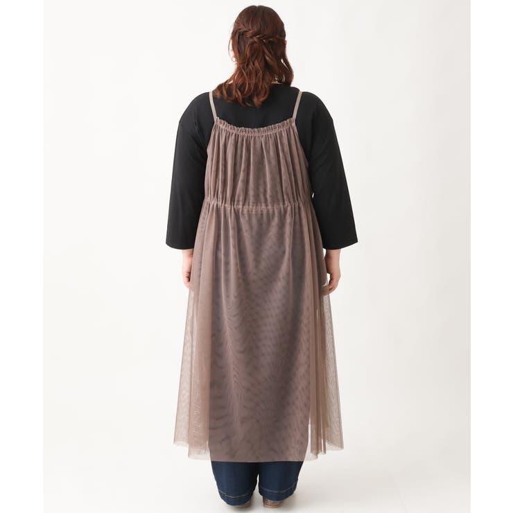 【大きいサイズ】チュールキャミワンピース | eur3 | 詳細画像9 