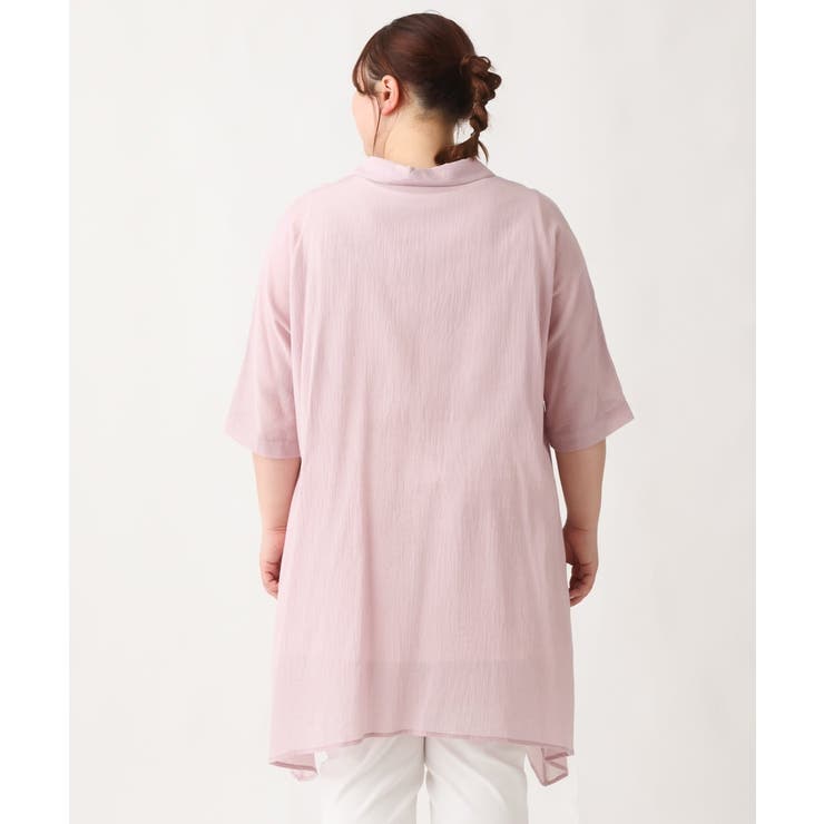 【大きいサイズ】コットンイレヘムシャツチュニック | eur3 | 詳細画像5 