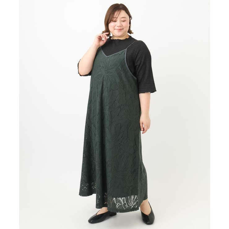 【大きいサイズ】レースキャミワンピース | eur3 | 詳細画像9 