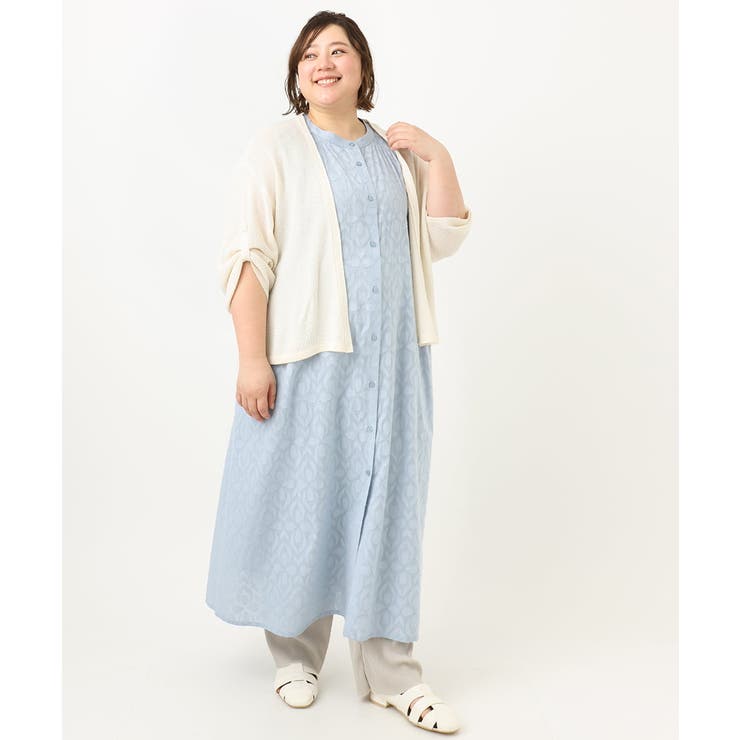 【大きいサイズ】カットジャカードコットンワンピース | eur3 | 詳細画像15 