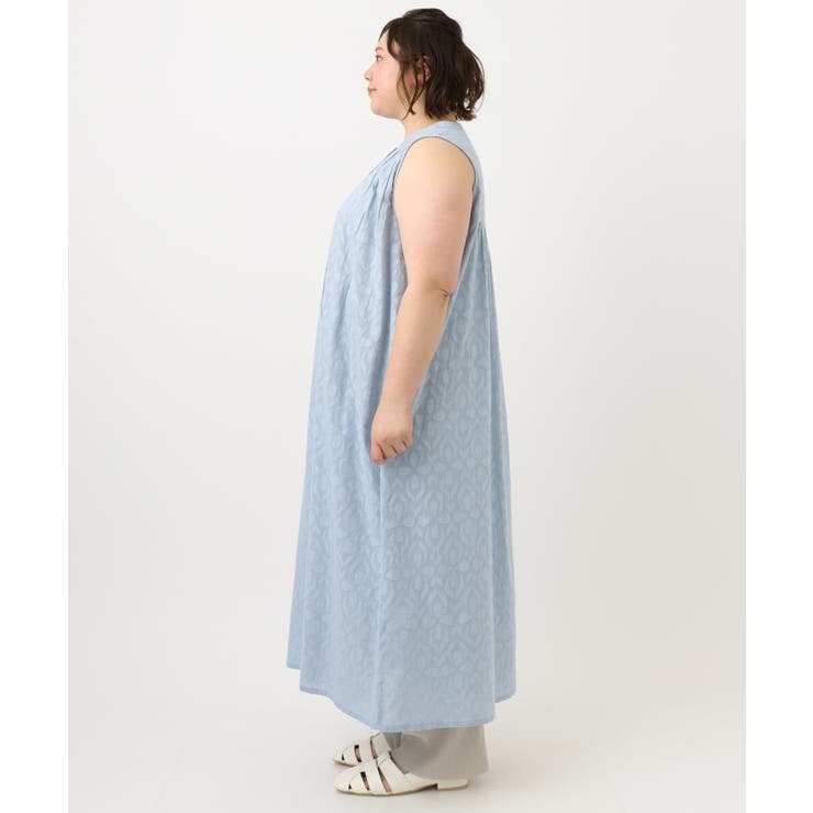 【大きいサイズ】カットジャカードコットンワンピース | eur3 | 詳細画像8 