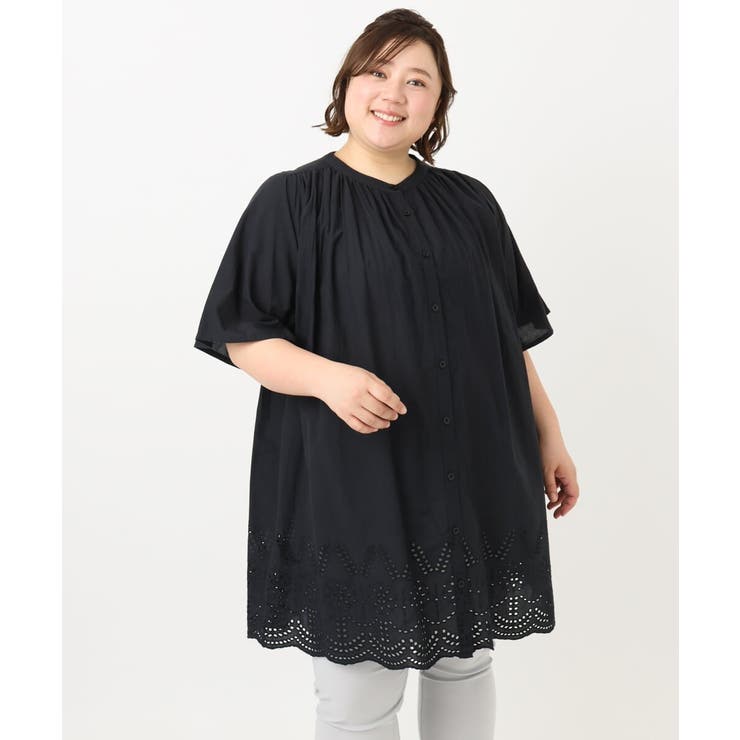 【大きいサイズ】アイレットレースチュニック | eur3 | 詳細画像20 