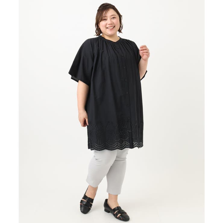 【大きいサイズ】アイレットレースチュニック | eur3 | 詳細画像22 