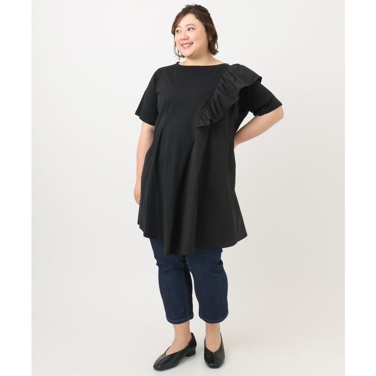【大きいサイズ】アシメラッフルチュニック | eur3 | 詳細画像17 