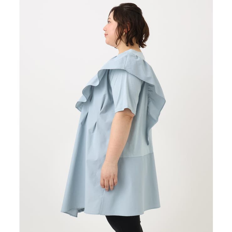 【大きいサイズ】アシメラッフルチュニック | eur3 | 詳細画像6 