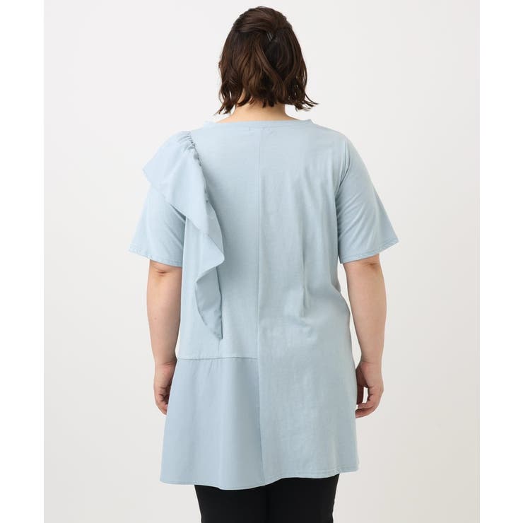 【大きいサイズ】アシメラッフルチュニック | eur3 | 詳細画像7 