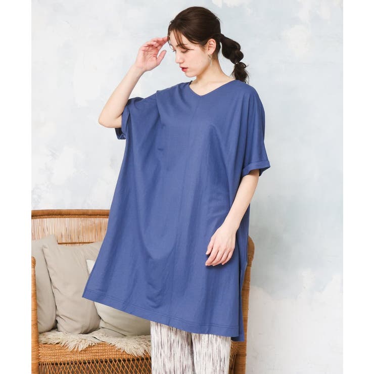 【大きいサイズ/接触冷感】ボクシーシルエットチュニック | eur3 | 詳細画像2 