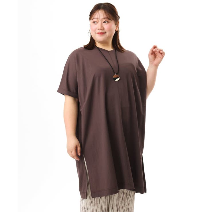 【大きいサイズ/接触冷感】ボクシーシルエットチュニック | eur3 | 詳細画像7 