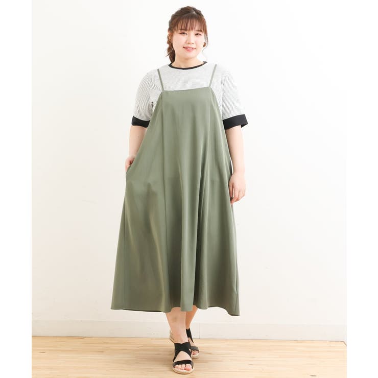 大きいサイズ】キャミワンピース[品番：ITKW0011783]｜eur3