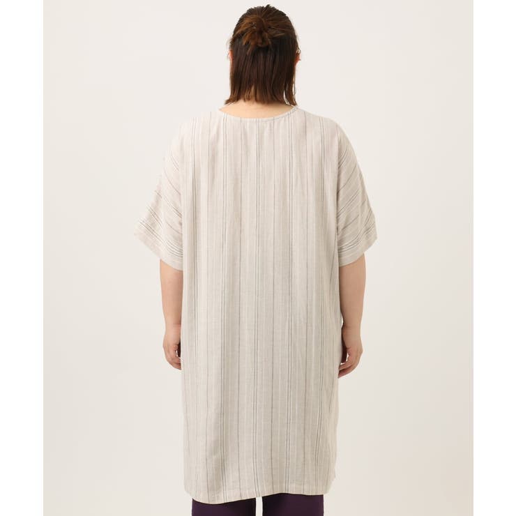 【大きいサイズ】ストライプカフタンチュニック | eur3 | 詳細画像8 