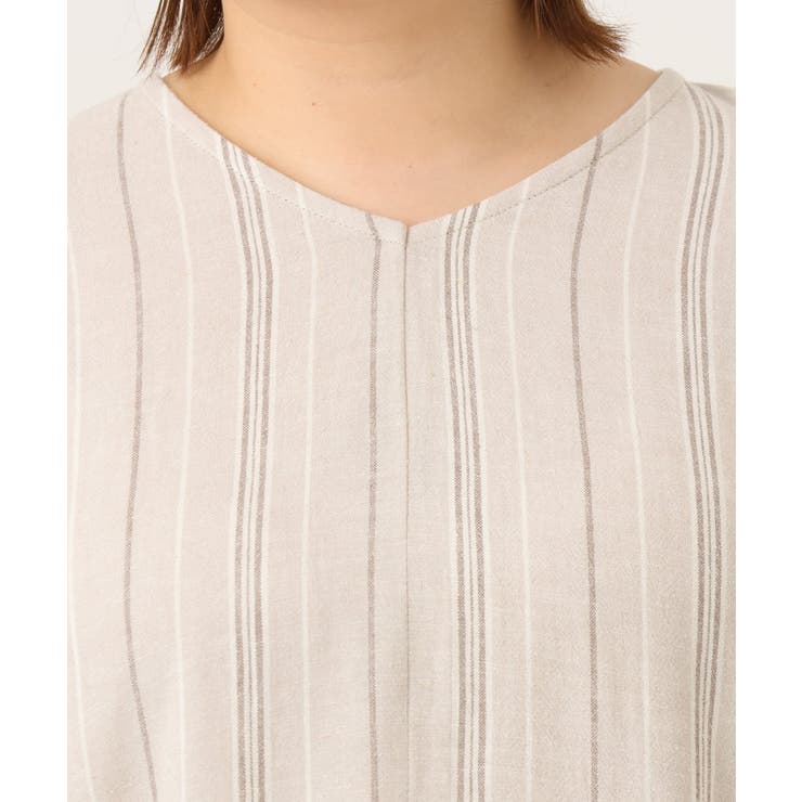 【大きいサイズ】ストライプカフタンチュニック | eur3 | 詳細画像9 