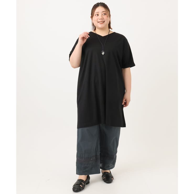 【大きいサイズ/接触冷感】カノコボクシーシルエットチュニック | eur3 | 詳細画像20 