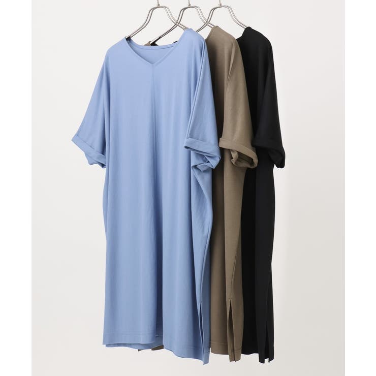 【大きいサイズ/接触冷感】カノコボクシーシルエットチュニック | eur3 | 詳細画像22 