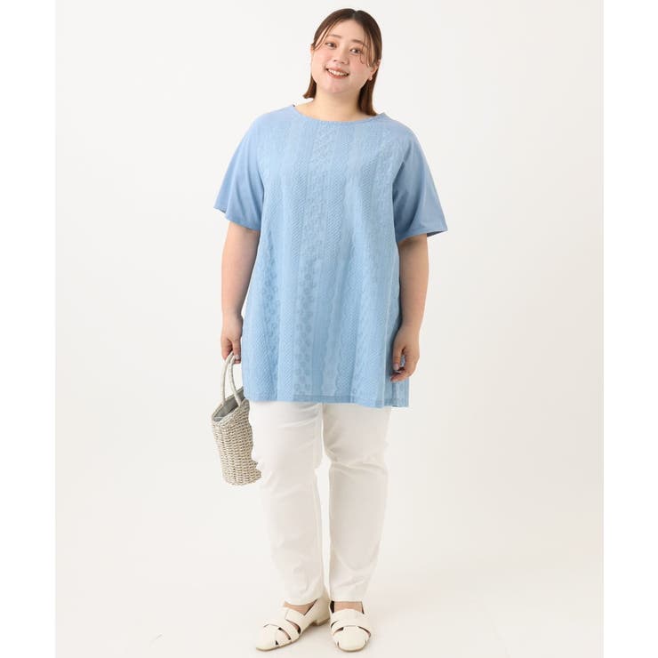 【大きいサイズ/soso×eur3】レースラグランチュニック | eur3 | 詳細画像11 