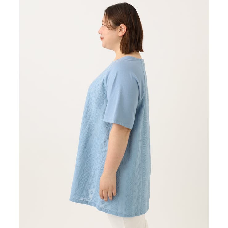 【大きいサイズ/soso×eur3】レースラグランチュニック | eur3 | 詳細画像3 