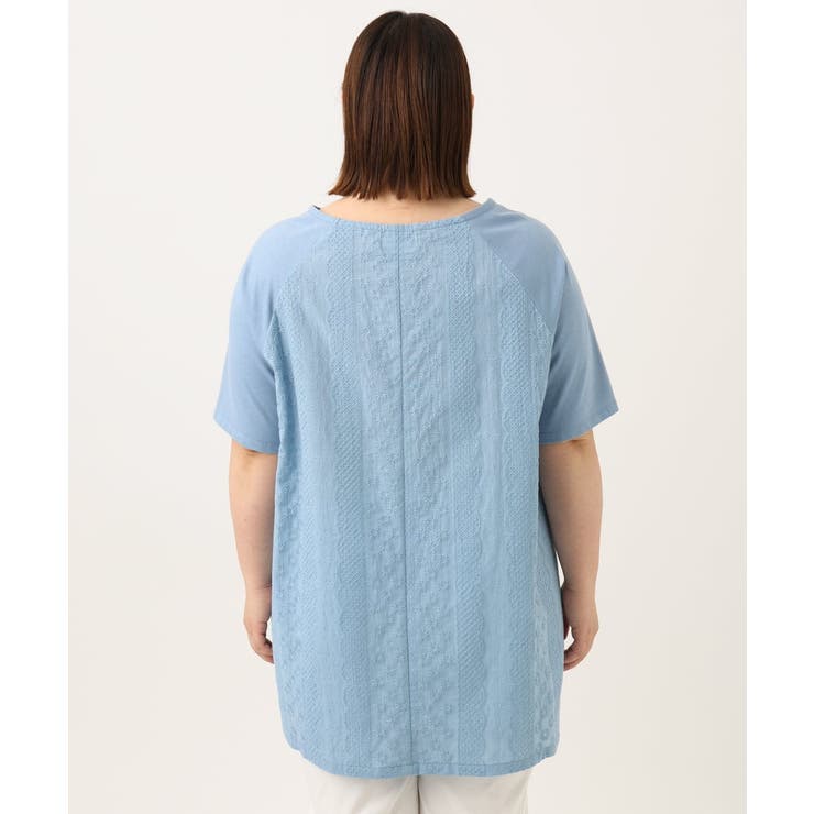 【大きいサイズ/soso×eur3】レースラグランチュニック | eur3 | 詳細画像4 