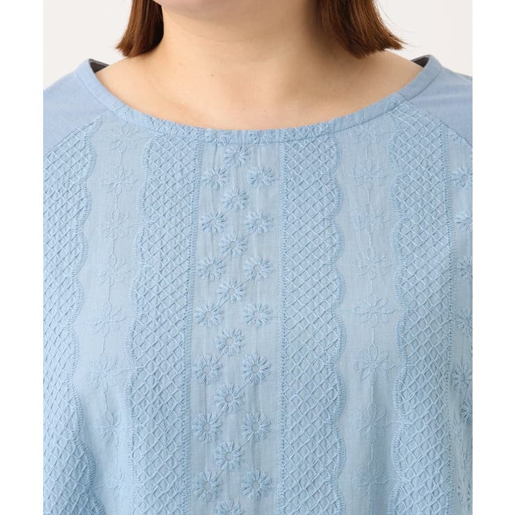 【大きいサイズ/soso×eur3】レースラグランチュニック | eur3 | 詳細画像5 