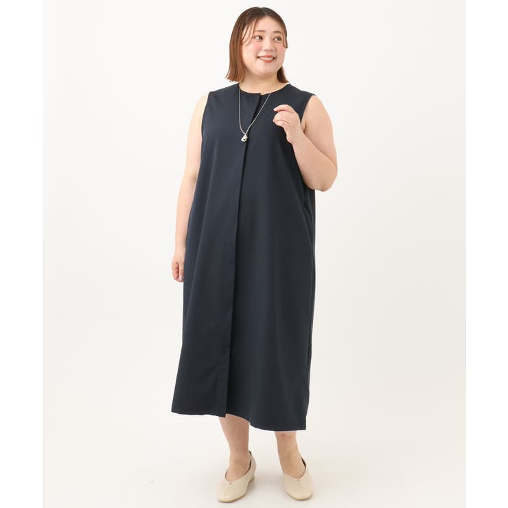 【大きいサイズ/soso×eur3】2wayノースリーブワンピース | eur3 | 詳細画像5 