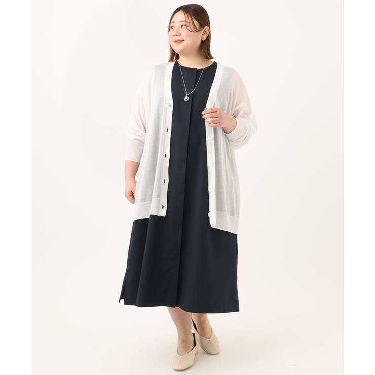 ネイビー(57) | 【大きいサイズ/soso×eur3】2wayノースリーブワンピース | eur3