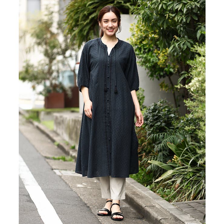 大きいサイズ】インド刺繍ワンピース[品番：ITKW0017905]｜eur3