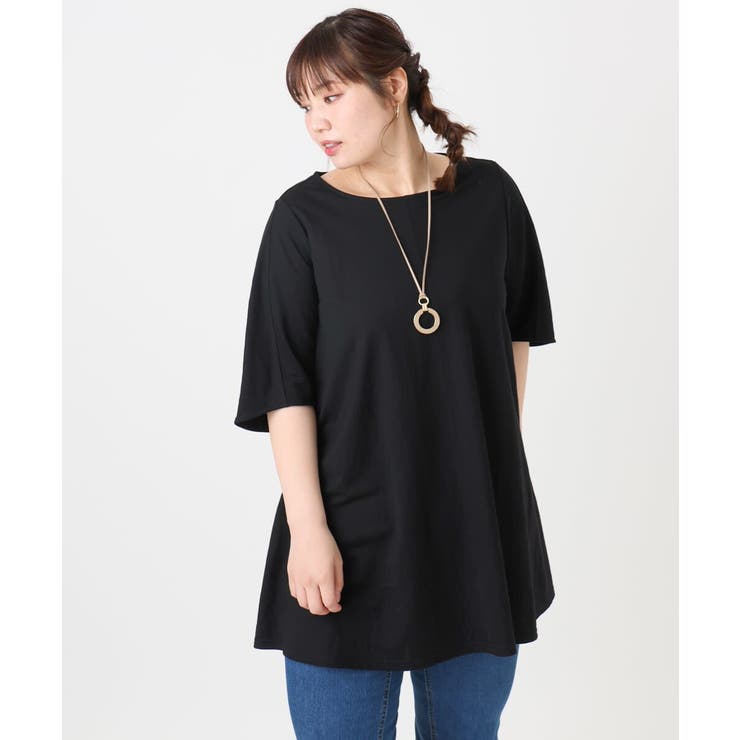 【大きいサイズ/接触冷感】カノコバックフレアチュニック | eur3 | 詳細画像15 