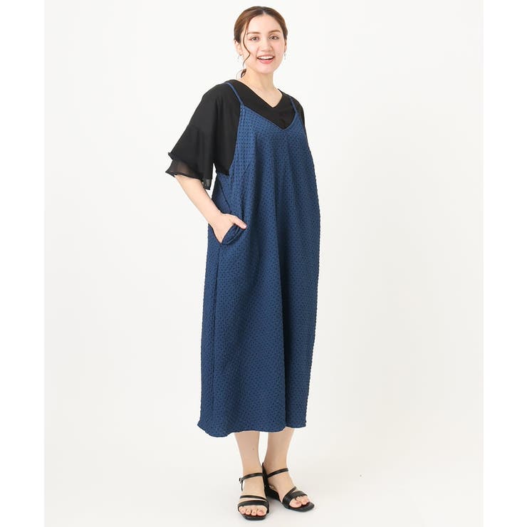 【大きいサイズ】エンボスドットワンピース | eur3 | 詳細画像2 