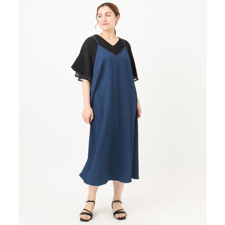 【大きいサイズ】エンボスドットワンピース | eur3 | 詳細画像3 