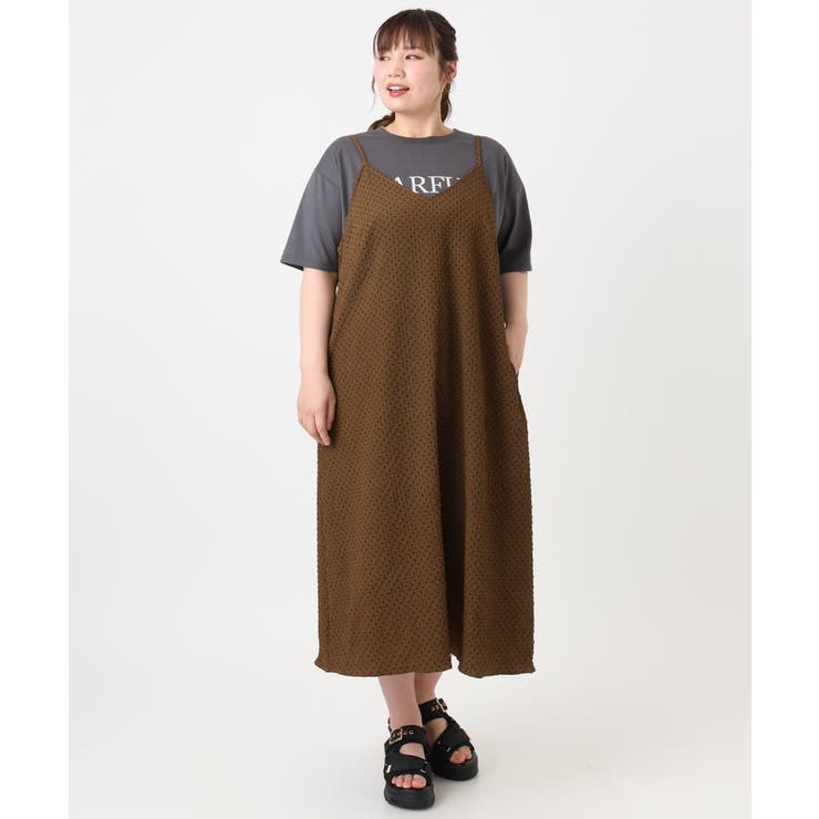 【大きいサイズ】エンボスドットワンピース | eur3 | 詳細画像8 