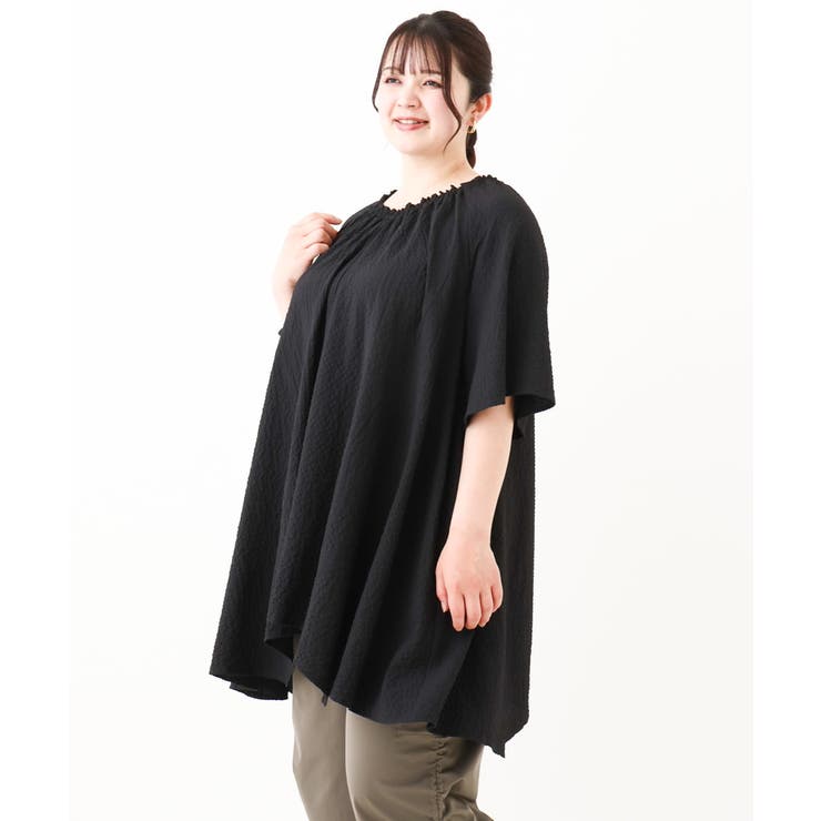 大きいサイズ】イレヘムチュニック[品番：ITKW0018125]｜eur3
