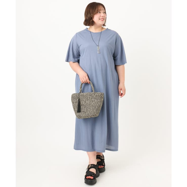 【大きいサイズ/接触冷感】カノコサイドスリットワンピース | eur3 | 詳細画像5 