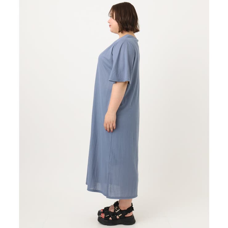 【大きいサイズ/接触冷感】カノコサイドスリットワンピース | eur3 | 詳細画像6 