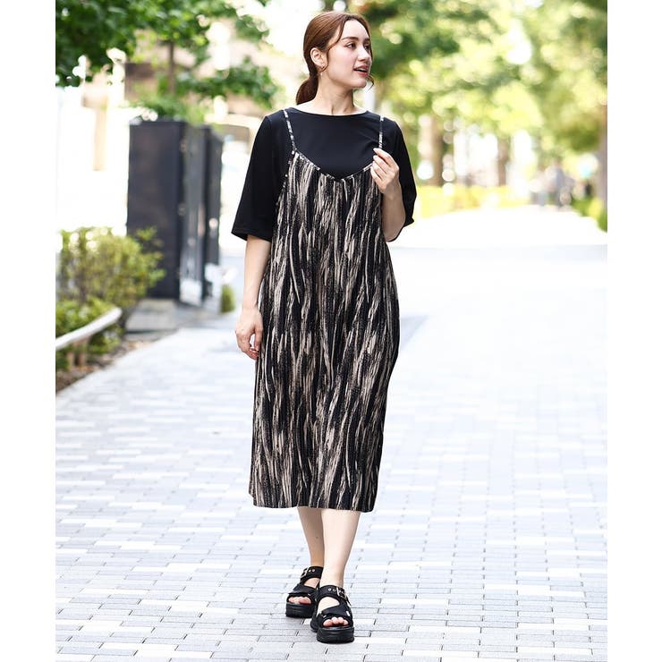 【大きいサイズ】プリーツキャミワンピース | eur3 | 詳細画像2 